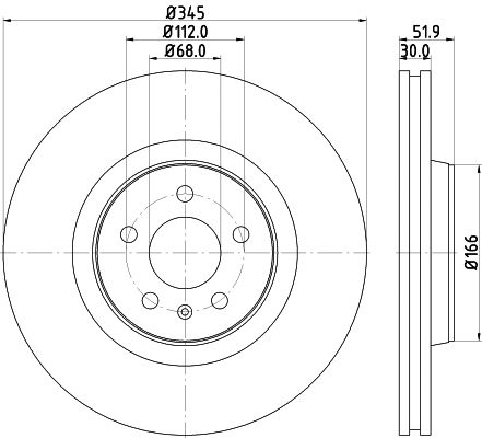 Диск гальмівний AUDI (FAW), PORSCHE MACAN, HELLA PAGID (8DD355117181) Диск гальмівний AUDI (FAW), PORSCHE MACAN, HELLA PAGID (8DD355117181)