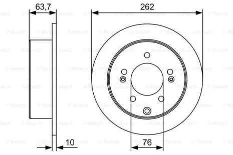 Диск гальмівний HYUNDAI KIA, KIA, BOSCH (0986479W12) Диск гальмівний HYUNDAI KIA, KIA, BOSCH (0986479W12)