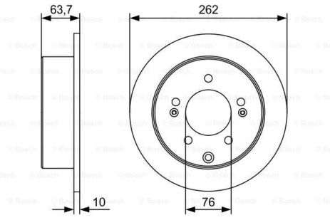 Диск гальмівний HYUNDAI KIA, KIA, BOSCH (0986479W12) Диск гальмівний HYUNDAI KIA, KIA, BOSCH (0986479W12)