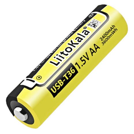 Аккумулятор LiitoKala USB T36 (AA) / 2400 mAh / 3600 mWh / Type-C Original