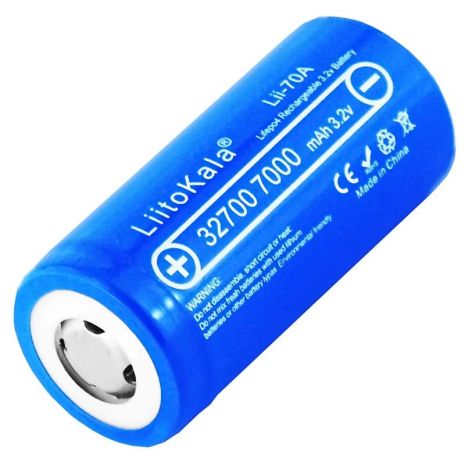 Акумулятор LiitoKala Lii-70A, 32700, LiFePO4, 21А, 3,2В, 7000 mАh, плоский контакт, Original Акумулятор LiitoKala Lii-70A, 32700, LiFePO4, 21А, 3,2В, 7000 mАh, плоский контакт, Original