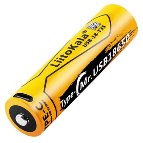 Аккумулятор LiitoKala USB-18-T35 / 18650 / 3500 mAh / Type-C Original