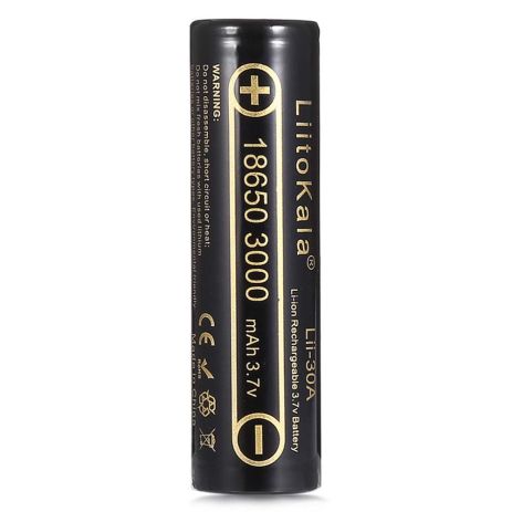 Аккумулятор LiitoKala Lii-30A 18650 / высокотоковый / без защиты / 15A / 3000 mah / Original