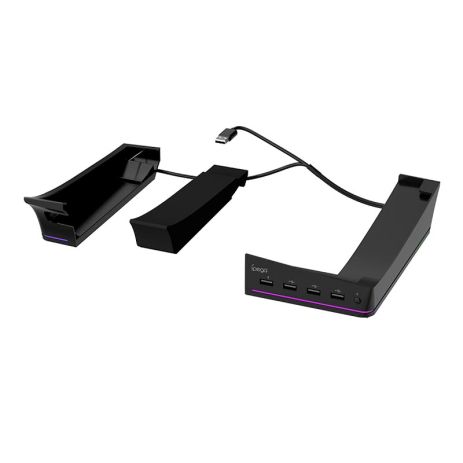 Док-станція Ipega Horizontal Stand для PS5 Slim Disc, Digital, PG-P5S021A, RGB, 4xUSB 2.0, black