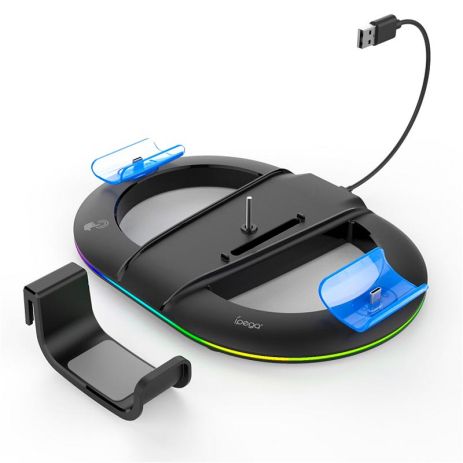 Док-станція Ipega Charge stand для PS5 Slim Disc, Digital, PG-P5S045H, RGB, USB 2.0, black Док-станція Ipega Charge stand для PS5 Slim Disc, Digital, PG-P5S045H, RGB, USB 2.0, black