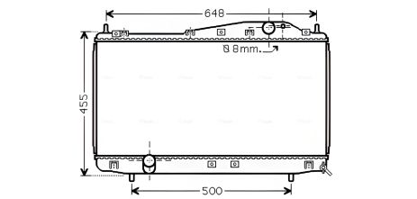 Охолоджуючий радіатор для CHEVROLET EPICA, DAEWOO MAGNUS, AVA COOLING (DW2054)