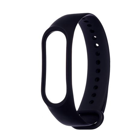 Ремешок силиконовый для Xiaomi Mi Band 3/ 4 № 01 чёрный Ремешок силиконовый для Xiaomi Mi Band 3/ 4 № 01 чёрный