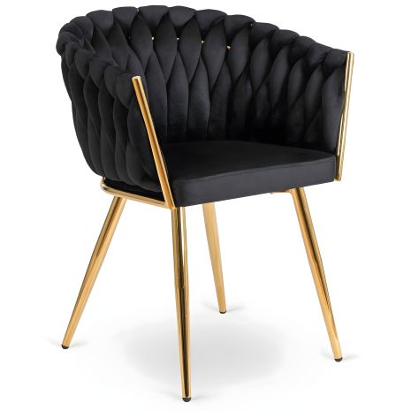 Велюрове крісло CAPI Чорне Велюрове крісло CAPI Чорне