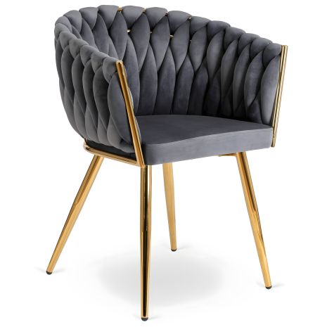 Сірий велюровий крісло CAPI