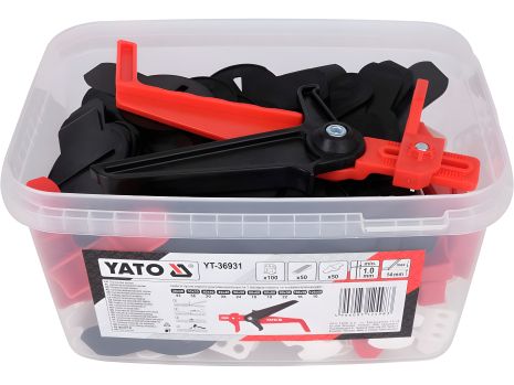 Кліпси, клини, підкладки для викладки плитки YATO YT-36931 Кліпси, клини, підкладки для викладки плитки YATO YT-36931