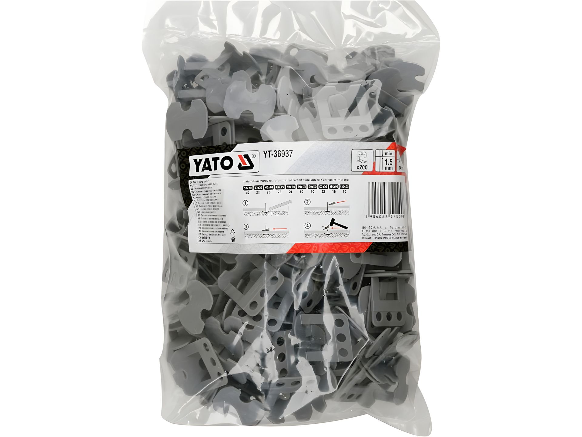 Кліпси СВП для плитки укладання YATO YT-36937 Кліпси СВП для плитки укладання YATO YT-36937