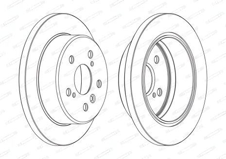 Гальмівний диск для LEXUS TOYOTA (FERODO DDF1598C) Гальмівний диск для LEXUS TOYOTA (FERODO DDF1598C)