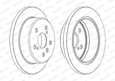 Диск тормозной LEXUS TOYOTA, TOYOTA, FERODO (DDF1598C)