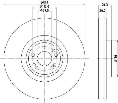 Диск тормозной MERCEDES-BENZ GLS, HELLA PAGID (8DD355135201)
