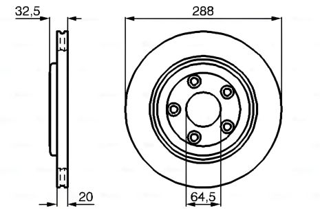 Гальмівний диск для JAGUAR XJ, BOSCH (0986478777)