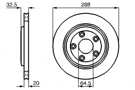 Гальмівний диск для JAGUAR XJ, BOSCH (0986478777)