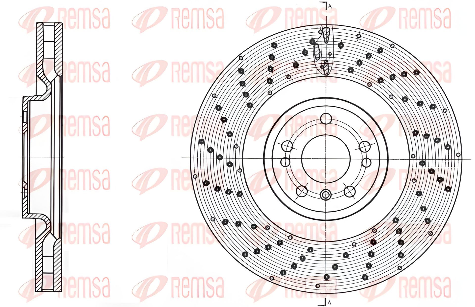 Гальмівний диск для MERCEDES-BENZ GLE, REMSA (6176110) Гальмівний диск для MERCEDES-BENZ GLE, REMSA (6176110)