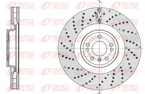 Гальмівний диск для MERCEDES-BENZ GLE, REMSA (6176110) Гальмівний диск для MERCEDES-BENZ GLE, REMSA (6176110)