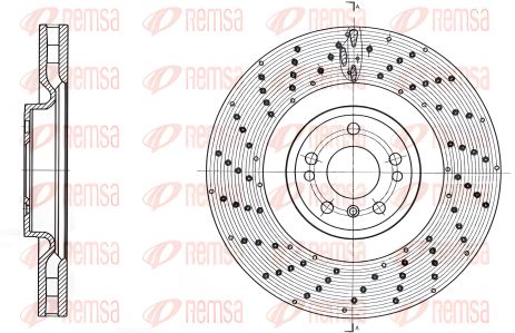 Тормозной диск MERCEDES-BENZ GLE, REMSA (6176110) Тормозной диск MERCEDES-BENZ GLE, REMSA (6176110)