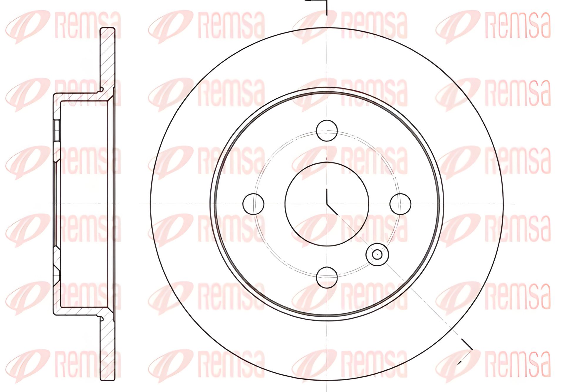 Диск гальмівний для VW, OPEL, REMSA (657000) Диск гальмівний для VW, OPEL, REMSA (657000)