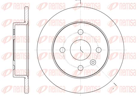 Диск гальмівний для VW, OPEL, REMSA (657000) Диск гальмівний для VW, OPEL, REMSA (657000)