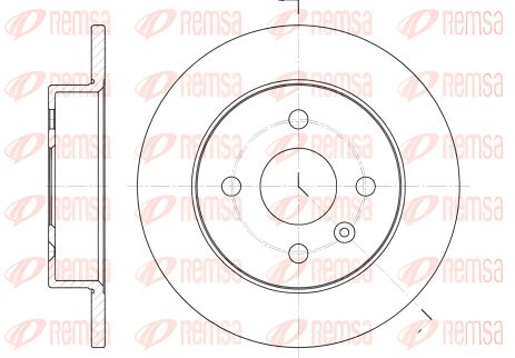 Диск гальмівний для VW, OPEL, REMSA (657000) Диск гальмівний для VW, OPEL, REMSA (657000)