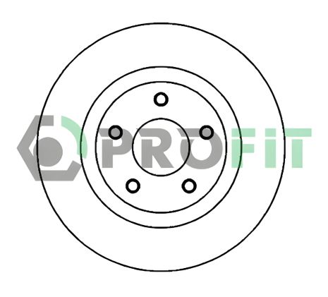 Гальмівний диск PROFIT (50102019) для RENAULT KOLEOS, NISSAN JUKE