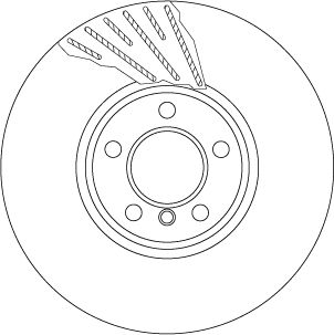 Диск гальмівний BMW 5, TRW (DF6612S) Диск гальмівний BMW 5, TRW (DF6612S)