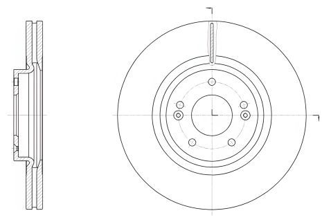 Тормозной диск Kia Hyundai, Hyundai, Remsa (6151410)