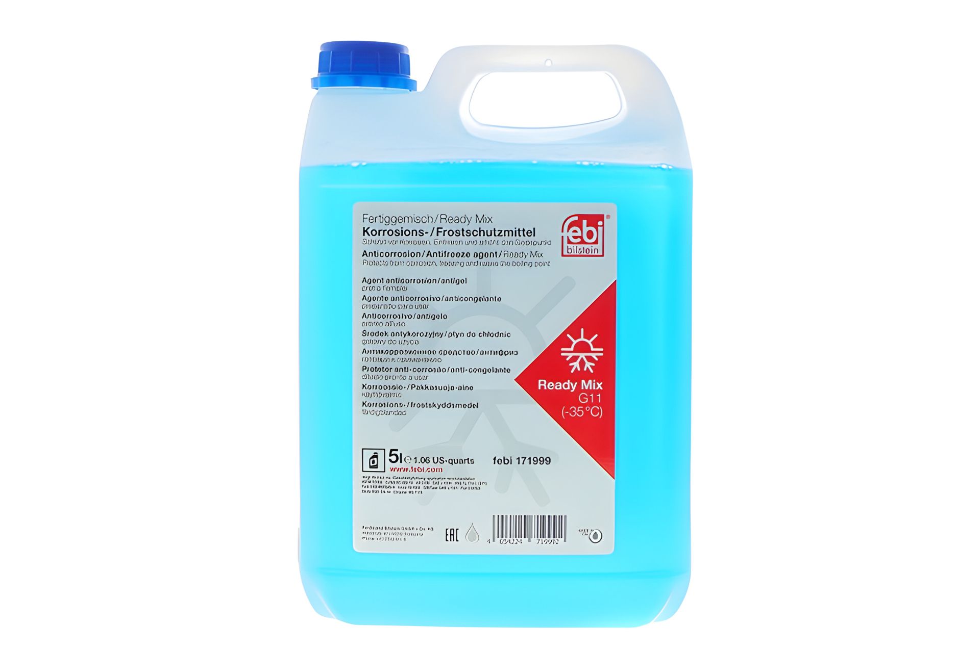 Антифриз G11 синій -35°C готовий FEBI (5л), FEBI BILSTEIN (171999) Антифриз G11 синій -35°C готовий FEBI (5л), FEBI BILSTEIN (171999)