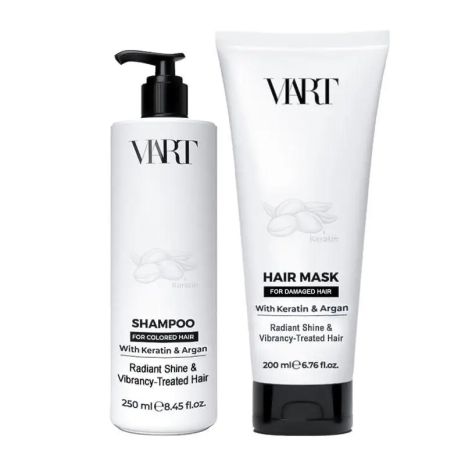 Набір VIART with Keratin & Argan Oil шампунь і маска для фарборваного і пошкодженого волосся, 250+200 мл Набір VIART with Keratin & Argan Oil шампунь і маска для фарборваного і пошкодженого волосся, 250+200 мл