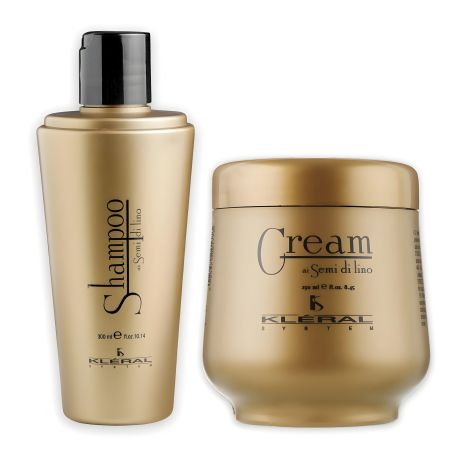 Набор KLERAL System DUO шампунь и маска с маслом льна для поврежденных волос, 300+250 мл