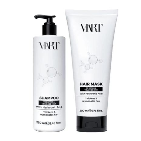 Набір VIART DUO with Hyaluronic Acid шампунь і маска для відновлення та об'єму тонкого волосся, 250+200 мл Набір VIART DUO with Hyaluronic Acid шампунь і маска для відновлення та об'єму тонкого волосся, 250+200 мл