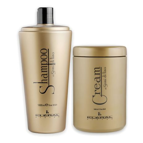 Набір KLERAL System DUO Semi di Lino шампунь і маска для пошкодженого волосся, 2х1000 мл
