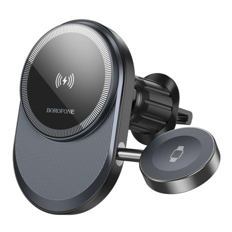 Автодержатель Borofone BH219 Fine 2-in-1 Magnetic Wireless 15W Цвет Черный Автодержатель Borofone BH219 Fine 2-in-1 Magnetic Wireless 15W Цвет Черный