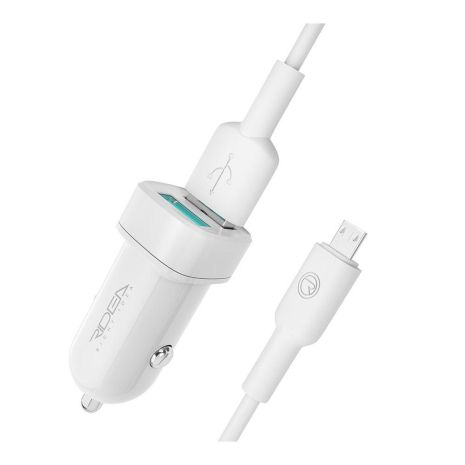 Автозарядний пристрій Ridea RCC-21112 Grand Micro 2USB 2.4 A Колір Білий Автозарядний пристрій Ridea RCC-21112 Grand Micro 2USB 2.4 A Колір Білий