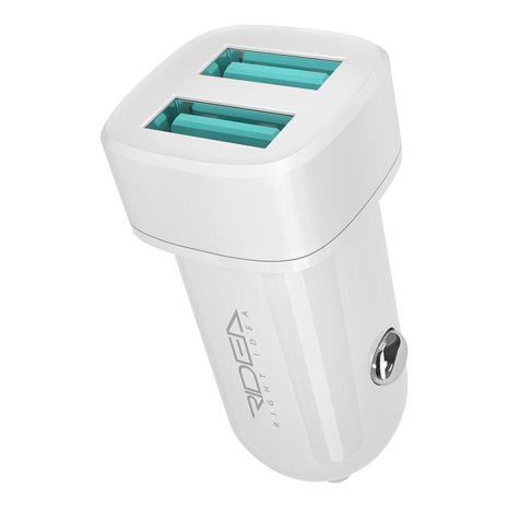 Автозарядний пристрій Ridea RCC-21012 Grand 2USB 2.4 A Колір Білий Автозарядний пристрій Ridea RCC-21012 Grand 2USB 2.4 A Колір Білий