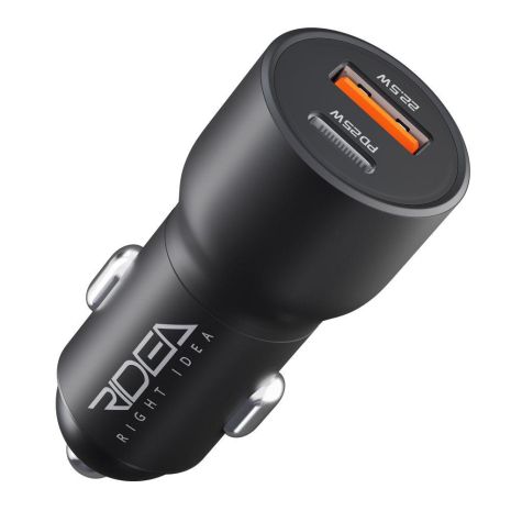 Авто Зарядное Устройство Ridea RCC-30110 QPow 1USB/1USB-C PD/QC 30W Цвет Черный Авто Зарядное Устройство Ridea RCC-30110 QPow 1USB/1USB-C PD/QC 30W Цвет Черный