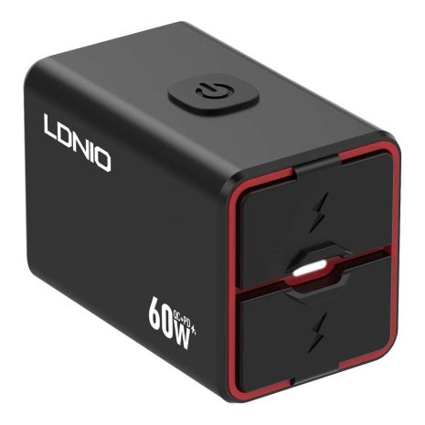 Автомото Зарядний пристрій LDNIO C108 1USB/1USB-C 60 W + Type-C to Type-C Колір Чорний Автомото Зарядний пристрій LDNIO C108 1USB/1USB-C 60 W + Type-C to Type-C Колір Чорний