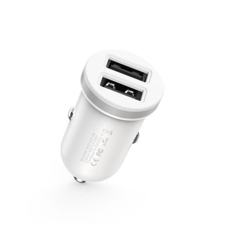 Авто Зарядное Устройство XO-CC18 Dual USB Цвет Белый Авто Зарядное Устройство XO-CC18 Dual USB Цвет Белый