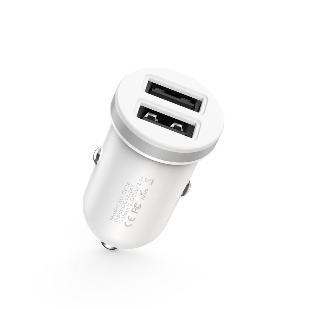 Авто Зарядное Устройство XO-CC18 Dual USB Цвет Белый Авто Зарядное Устройство XO-CC18 Dual USB Цвет Белый