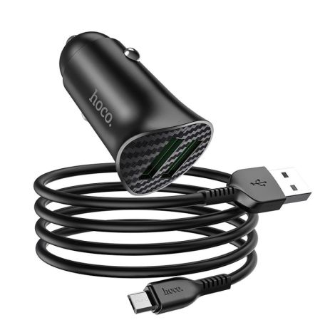 Автозарядний пристрій Hoco Z39 QC3.0 Micro 2USB Колір Чорний