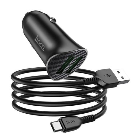 Автомобільний Зарядний Пристрій Hoco Z39 QC3.0 Type-C 2USB Автомобільний Зарядний Пристрій Hoco Z39 QC3.0 Type-C 2USB