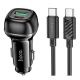 Автозарядний пристрій Hoco Z58A 1USB/1USB-C QC/PD48W+Type-C to Type-C Колір Чорний