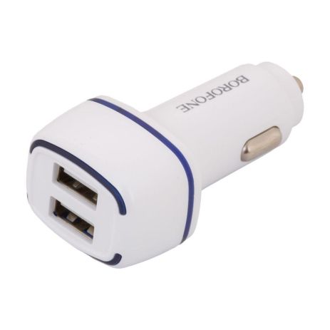 Автозарядний пристрій Borofone BZ14 Type-C 2USB 2.4A Колір Білий