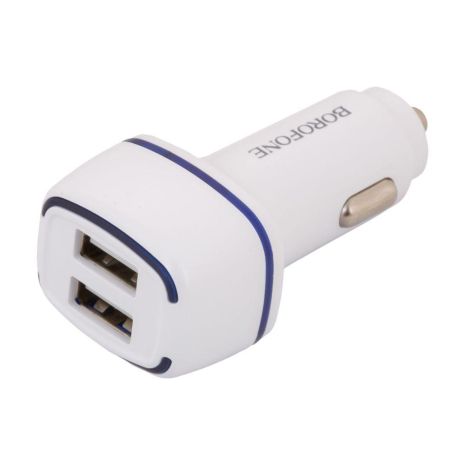Автозарядний пристрій Borofone BZ14 Type-C 2USB 2.4A Колір Білий