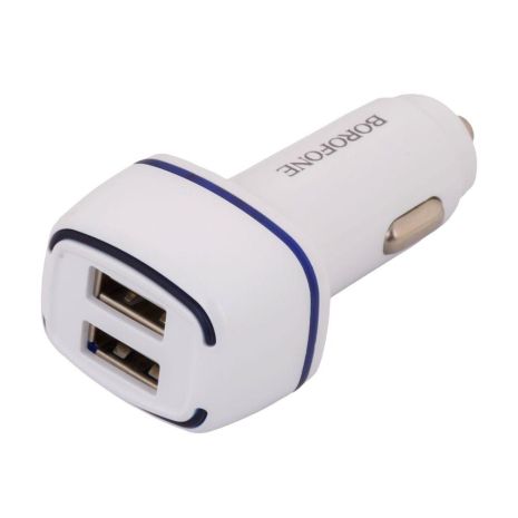 Автозарядний пристрій Borofone BZ14 Micro 2USB 2.4A Колір Білий