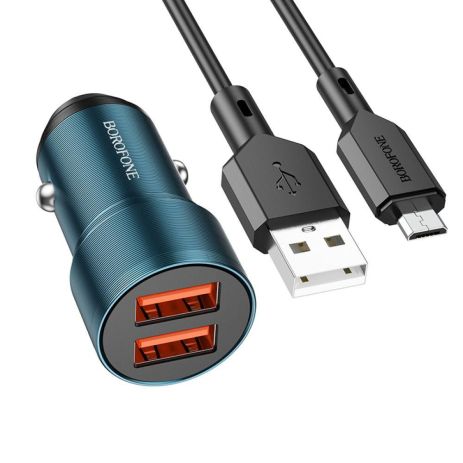 Автомобильное Зарядное Устройство Borofone BZ19 Wisdom Micro 2.4A