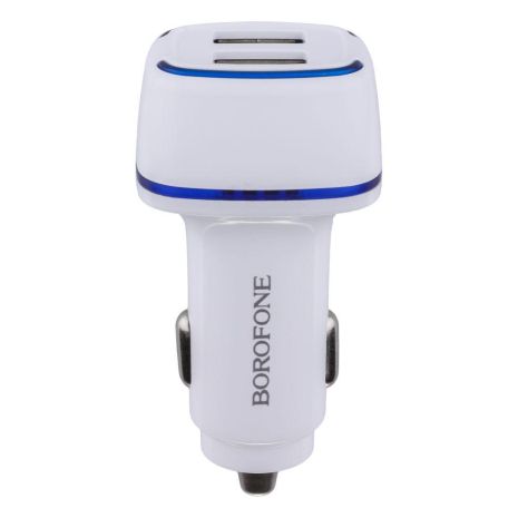 Авто Зарядное Устройство Borofone BZ14 2USB 2.4A Цвет Белый Авто Зарядное Устройство Borofone BZ14 2USB 2.4A Цвет Белый
