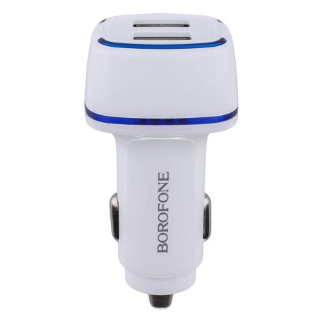 Автозарядний пристрій Borofone BZ14 2 USB 2.4A Колір Білий